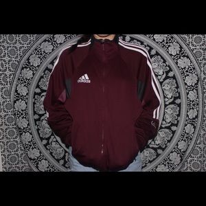 Burgundy ADIDAS JACKET